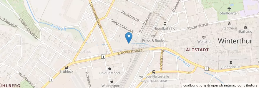 Mapa de ubicacion de Gottlieber en سوئیس, زوریخ, Bezirk Winterthur, Winterthur.
