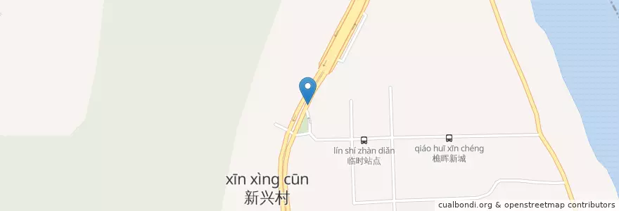 Mapa de ubicacion de 山根莘村 en China, Provincia De Cantón, 佛山市, 南海区.