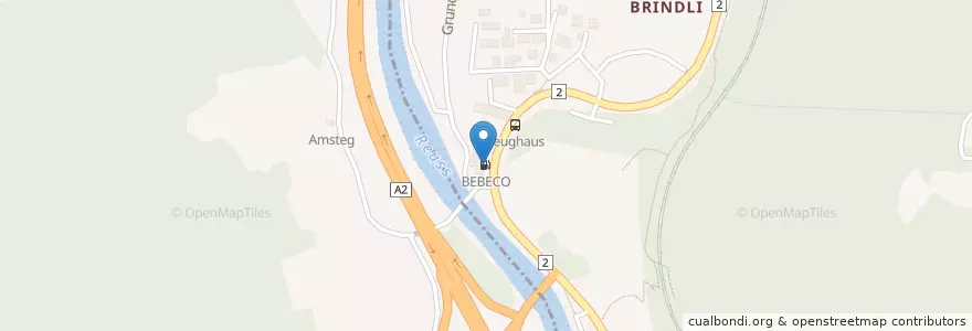 Mapa de ubicacion de BEBECO en سوئیس, Uri, Gurtnellen.