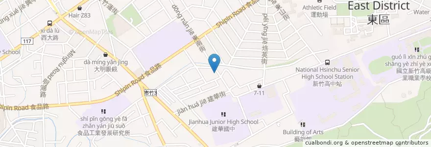 Mapa de ubicacion de 早安美芝城 en 臺灣, 臺灣省, 新竹市, 東區.