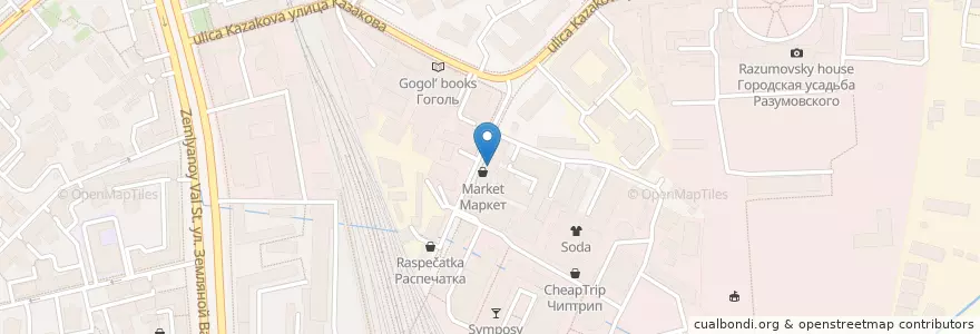 Mapa de ubicacion de Pho Bo en روسيا, Центральный Федеральный Округ, Москва, Центральный Административный Округ, Басманный Район.