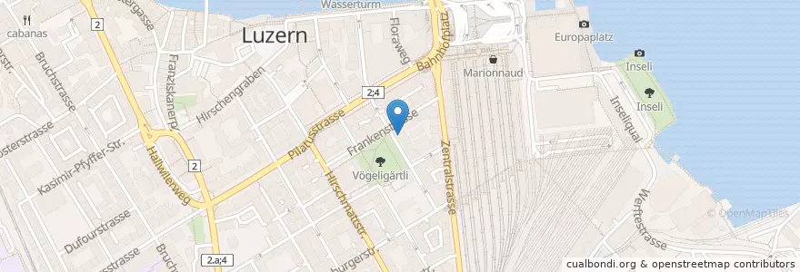Mapa de ubicacion de Filou & Bengel en Svizzera, Lucerna, Luzern.