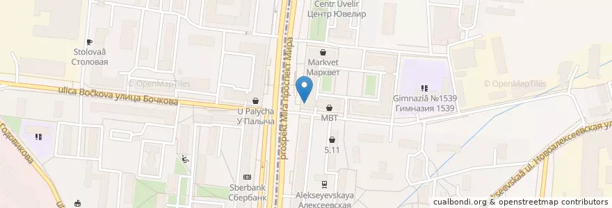 Mapa de ubicacion de Джонджоли en Rusia, Distrito Federal Central, Москва, Северо-Восточный Административный Округ, Останкинский Район.