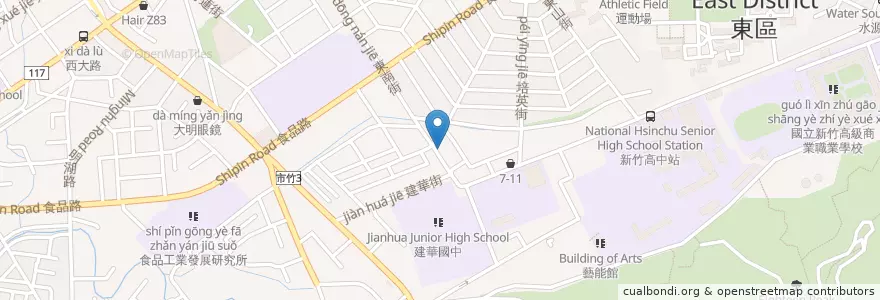 Mapa de ubicacion de 晨間廚房 en Тайвань, Тайвань, Синьчжу, 東區.