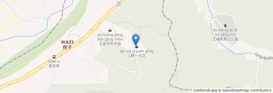 Mapa de ubicacion de 三峽一元宮 en Taiwan, 新北市.