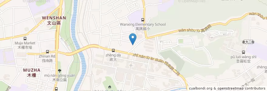 Mapa de ubicacion de Juicy Bun en Taiwan, New Taipei, Taipei, Wenshan District.