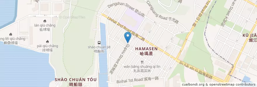 Mapa de ubicacion de 哈瑪星汕頭意麵 en تايوان, كاوهسيونغ, 鼓山區.