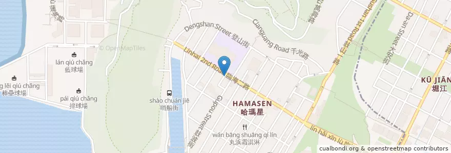 Mapa de ubicacion de 桶一天下 en 台湾, 高雄市, 鼓山区.