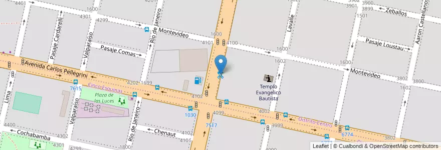Mapa de ubicacion de 41 - Pellegrini y Avellaneda en アルゼンチン, サンタフェ州, Departamento Rosario, Municipio De Rosario, ロサリオ.