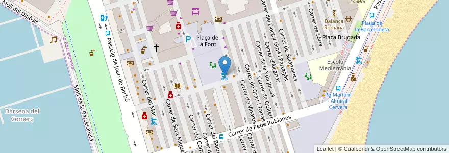 Mapa de ubicacion de 41 - Pl. Poeta Boscà/Atlàntida en スペイン, カタルーニャ州, Barcelona, バルサルネス, Barcelona.