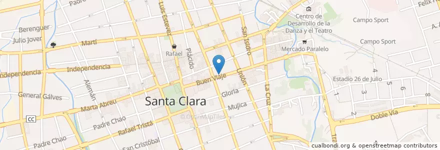 Mapa de ubicacion de Café Chaplin en Kuba, Villa Clara, Santa Clara, Ciudad De Santa Clara.