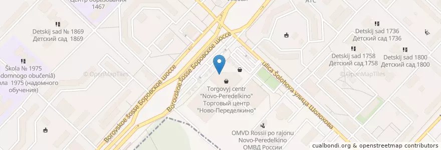 Mapa de ubicacion de Burger King en Russia, Central Federal District, Moscow, Western Administrative Okrug, Novo-Peredelkino District.