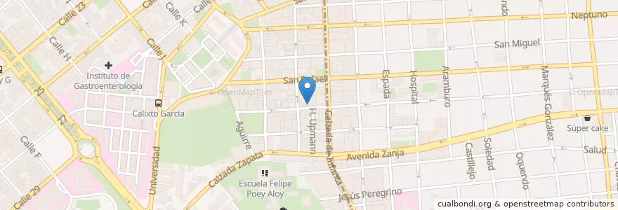 Mapa de ubicacion de Pesso Pizza en Cuba, La Habana.