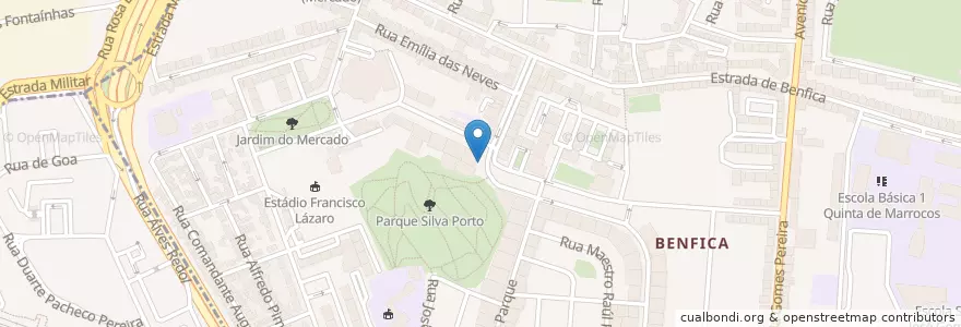 Mapa de ubicacion de Domino's Pizza en Portugal, Lisbon, Área Metropolitana De Lisboa, Grande Lisboa, Lisbon, Amadora, Benfica.
