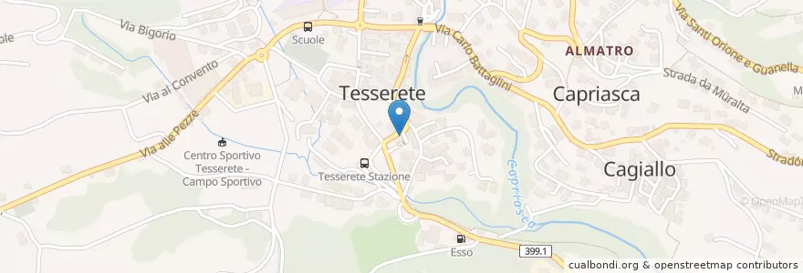 Mapa de ubicacion de Gelateria Tesserete en 瑞士, Ticino, Distretto Di Lugano, Circolo Di Capriasca, Capriasca.