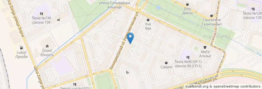 Mapa de ubicacion de Горздрав en Rusia, Distrito Federal Central, Москва, Северный Административный Округ, Район Сокол.