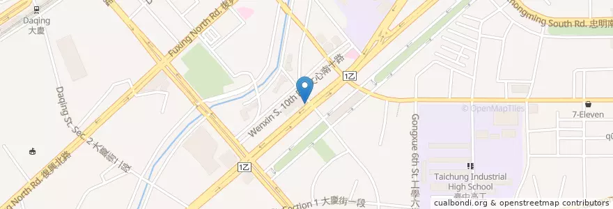 Mapa de ubicacion de 摩斯漢堡 en Тайвань, Тайчжун, 南區.