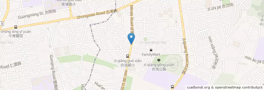Mapa de ubicacion de 郵局口滷味 en 타이완, 신베이 시, 중허 구, 반차오 구.