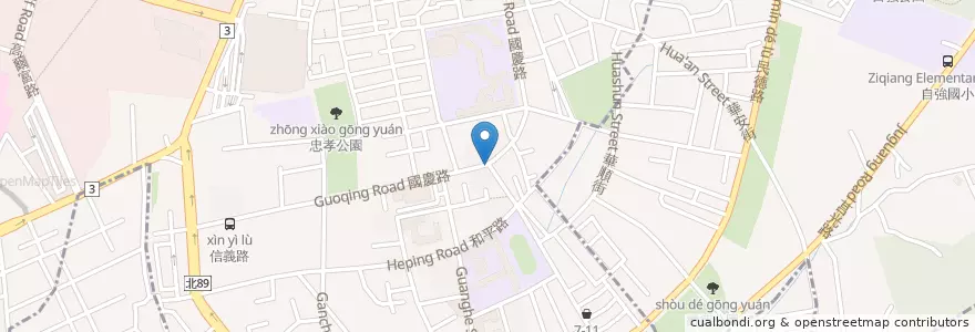 Mapa de ubicacion de 國慶路鹽水雞 en Taiwan, New Taipei, Banqiao District.