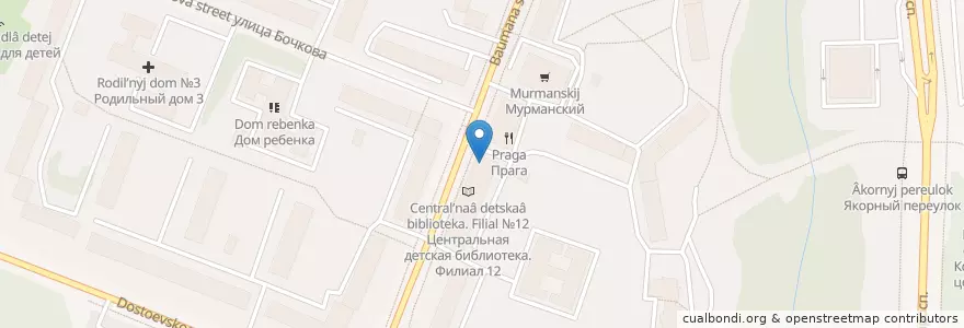 Mapa de ubicacion de Алекс-Клуб en Russie, District Fédéral Du Nord-Ouest, Oblast De Mourmansk, Городской Округ Мурманск.