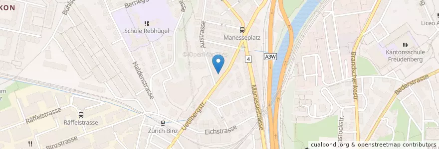 Mapa de ubicacion de Kanghua TCM&Lingua en Svizzera, Zurigo, Distretto Di Zurigo, Zurigo.