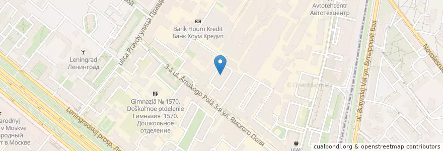 Mapa de ubicacion de Санкт-Петербургская школа телевидения (Москва) en 俄罗斯/俄羅斯, Центральный Федеральный Округ, Москва.