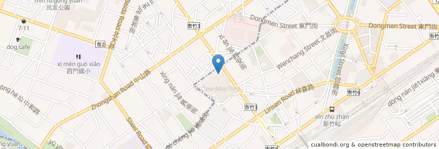 Mapa de ubicacion de 鼎泰豐 en 타이완, 타이완성, 신주시.