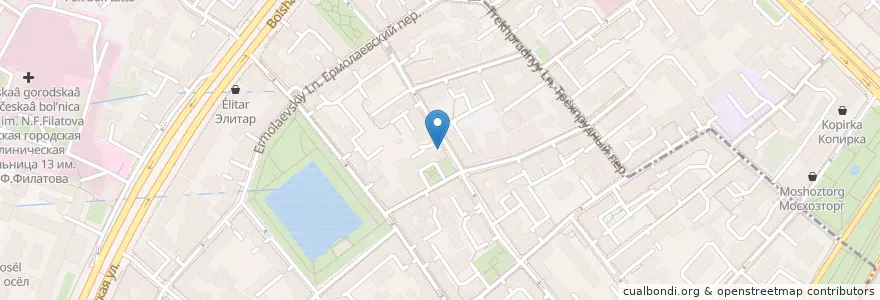 Mapa de ubicacion de Участковый пункт полиции №38 en Rusland, Centraal Federaal District, Moskou, Центральный Административный Округ, Пресненский Район.