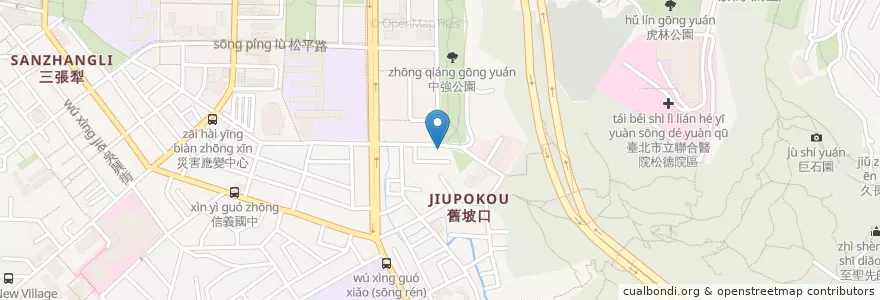 Mapa de ubicacion de 紐澳良小廚 en 台湾, 新北市, 台北市, 信義区.