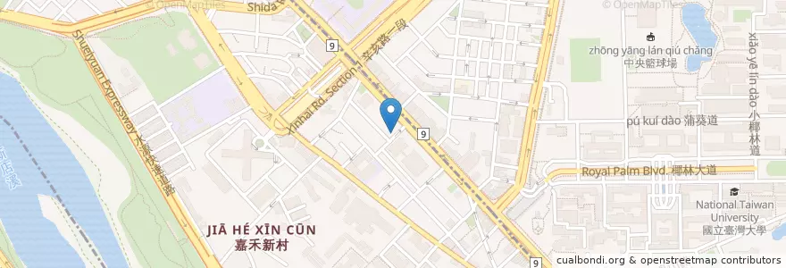 Mapa de ubicacion de 中央公園咖啡館 en Taiwán, Nuevo Taipéi, Taipéi, 中正區.