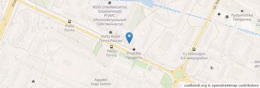 Mapa de ubicacion de Сбербанк en Rusland, Centraal Federaal District, Moskou, Юго-Западный Административный Округ, Район Коньково.