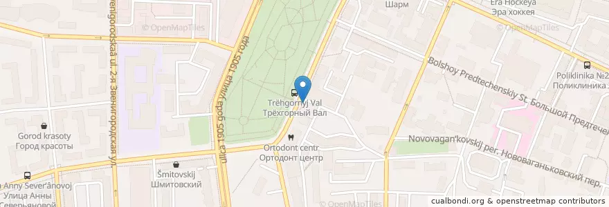 Mapa de ubicacion de Обмен валют en Rusland, Centraal Federaal District, Moskou, Центральный Административный Округ, Пресненский Район.