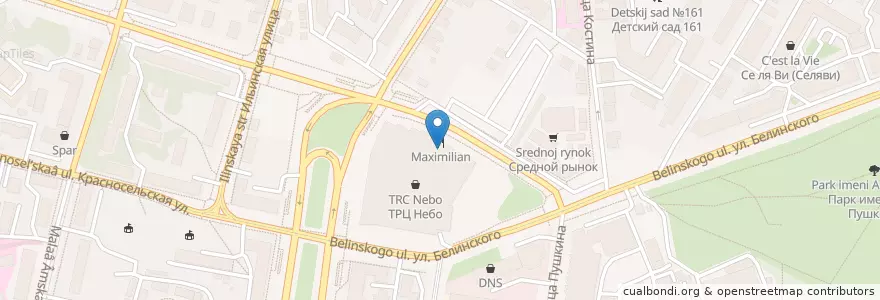 Mapa de ubicacion de Maximilian en Rusia, Приволжский Федеральный Округ, Óblast De Nizhni Nóvgorod, Городской Округ Нижний Новгород.