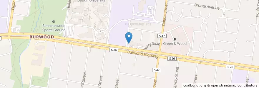 Mapa de ubicacion de Domino's en Австралия, Виктория, City Of Whitehorse.