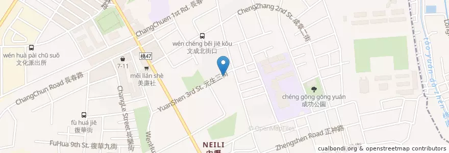 Mapa de ubicacion de 來我家吃PIZZA en 台湾, 桃園市, 中壢区.