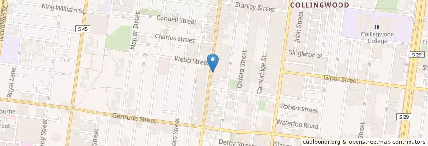 Mapa de ubicacion de Commonwealth Bank en 오스트레일리아, Victoria, City Of Yarra.