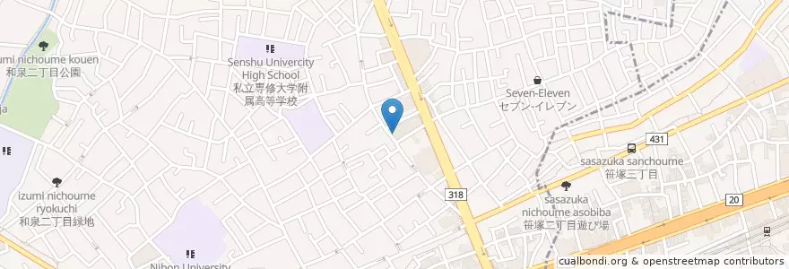 Mapa de ubicacion de 高井戸警察署 泉南交番 en Giappone, Tokyo, 杉並区.