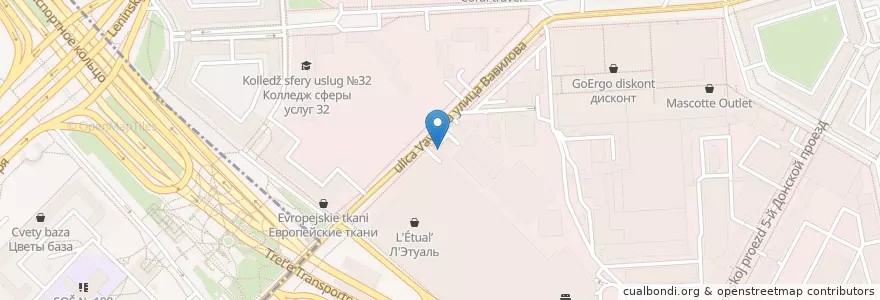 Mapa de ubicacion de Жи Есть en Russia, Distretto Federale Centrale, Москва, Южный Административный Округ, Донской Район.