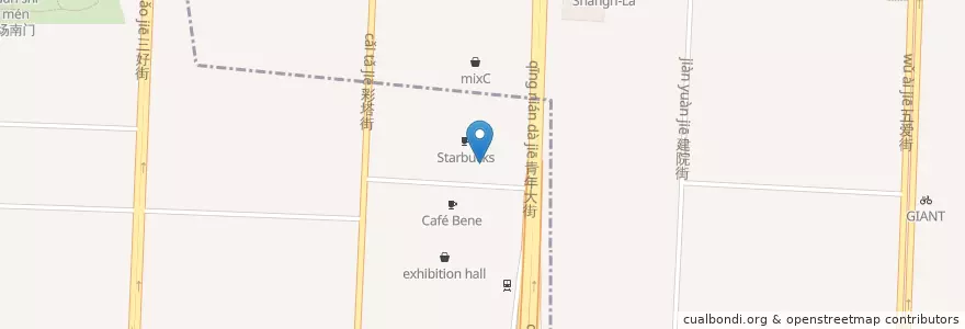 Mapa de ubicacion de Starbucks en 中国, 辽宁省, 沈阳市, 沈河区, 南湖街道.