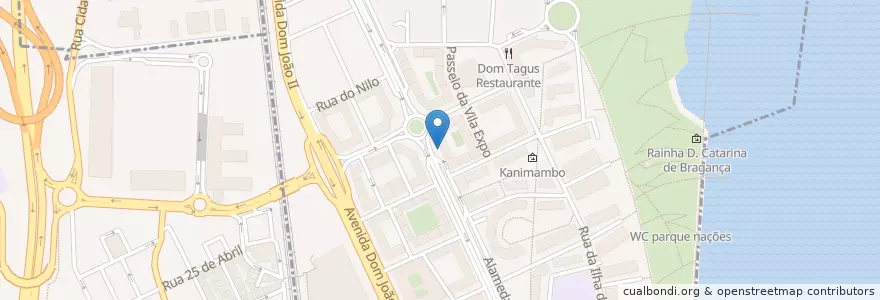 Mapa de ubicacion de Clínica Médica e Dentária do Parque das Nações en پرتغال, Lisboa, Área Metropolitana De Lisboa, Grande Lisboa, لیسبون, Loures, Parque Das Nações.
