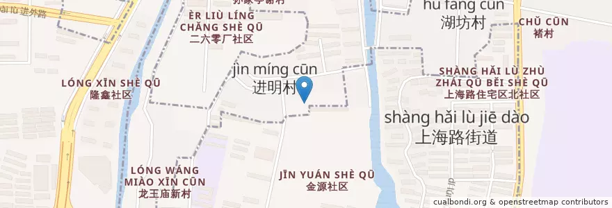 Mapa de ubicacion de 上海路街道 en China, Jiangxi, Nanchang, Qingshanhu District, 湖坊镇, 上海路街道.