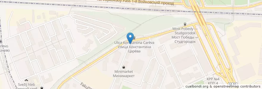 Mapa de ubicacion de Участковый пункт полиции № 33Б (ОВД СОКОЛ) en Russland, Föderationskreis Zentralrussland, Moskau, Район Сокол.