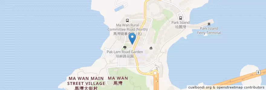 Mapa de ubicacion de Happy life en 中国, 香港, 広東省, 新界, 荃灣區 Tsuen Wan District.