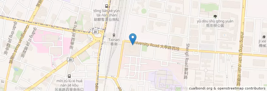 Mapa de ubicacion de Mezzanine Bar @ Shangri-La Hotel en Taiwan, 臺南市, 東區.