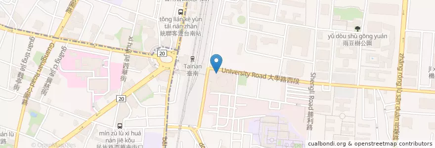 Mapa de ubicacion de The Shop en 타이완, 타이난 시, 둥구.