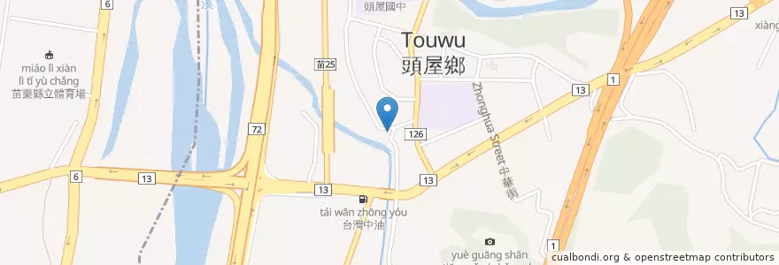 Mapa de ubicacion de 福德祠（水頭伯公） en Taiwan, 臺灣省, 苗栗縣, 頭屋鄉.