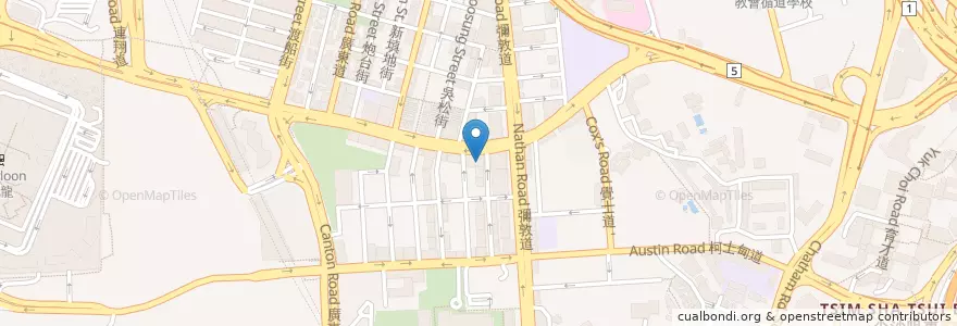 Mapa de ubicacion de 義順牛奶公司 Yee Shun Dairy Company en 中国, 广东省, 香港 Hong Kong, 九龍 Kowloon, 新界 New Territories, 油尖旺區 Yau Tsim Mong District.