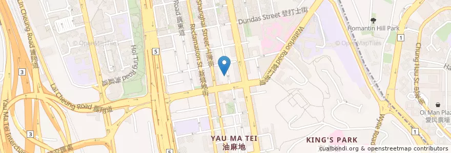 Mapa de ubicacion de 新仙清湯腩咖喱專門店 Sun Sin en Çin, Guangdong, Hong Kong, Kowloon, Yeni Bölgeler, 油尖旺區 Yau Tsim Mong District.