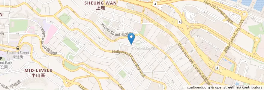 Mapa de ubicacion de 九記牛腩 Kau Kee en 中国, 広東省, 香港, 香港島, 新界, 中西區 Central And Western District.