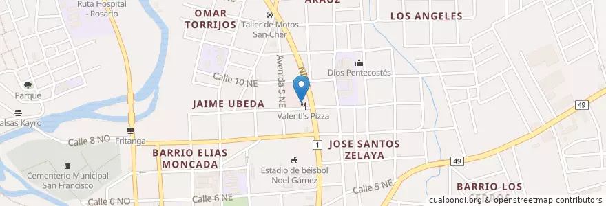 Mapa de ubicacion de Asados el Toro en نيكاراجوا, Estelí, Estelí (Municipio), Estelí.